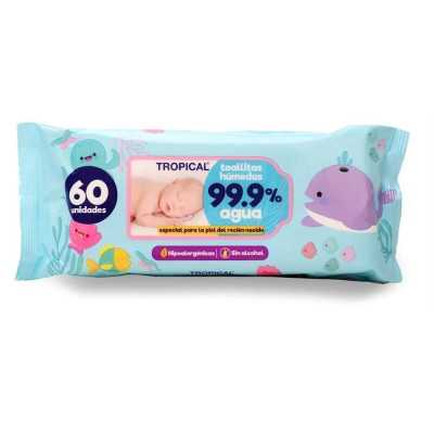 TROPICAL TOALLITAS HUMEDAS 99 9 AGUA X60
