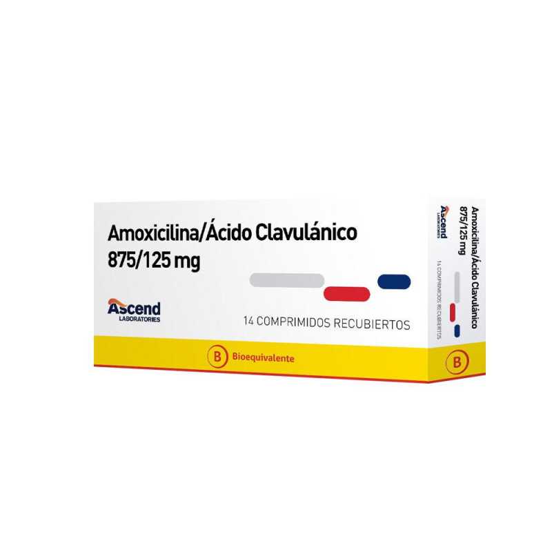 Amoxicilina Acido Clavulanico 875 125mg X14com Ascend   Amoxicilina Acido Clavulanico 875 125mg X14com Ascend 