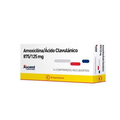 AMOXICILINA CLAVULAN 875/125 X14COM ASCEND 