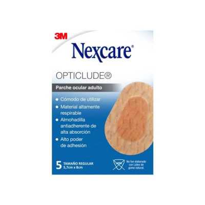 NEXCARE OPTICLUDE PARCHE OCULAR ADULTO REGULAR X5