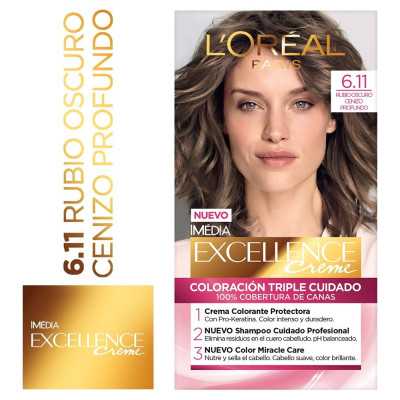 EXCELLENCE CREME 6 11 RUBIO OSCURO CENIZO PROFUNDO