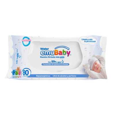 EMUWIPES TOALLITAS HUMEDAS WATER PREMIUM TAPA X80