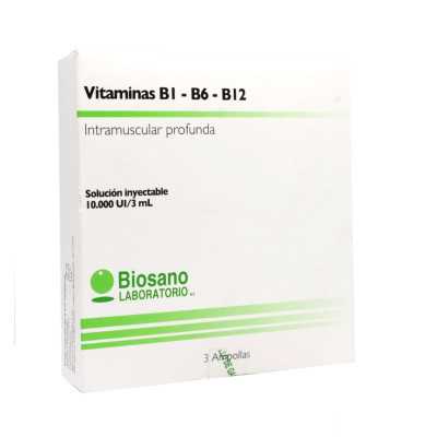 VITAMINA B1-B6-B12 10 000UI 3ml AA X3AMP cenabas