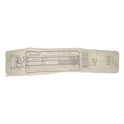 Jeringa 20ml luer slip aguja 21G x 1½" (LBF)