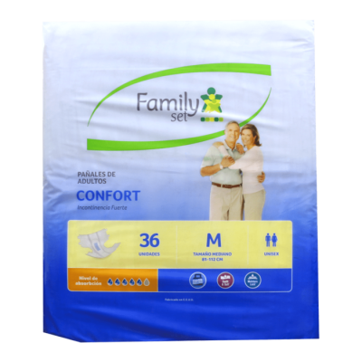 Pañal Adulto confort talla M x36 (Family Set)