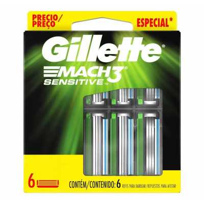 GILLETTE MACH3 SENSITIVE REPUESTO X6