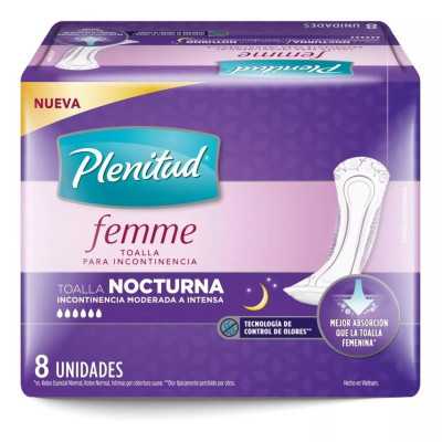PLENITUD FEMME TOALLA INCONTINENCIA NOCTURNA X8