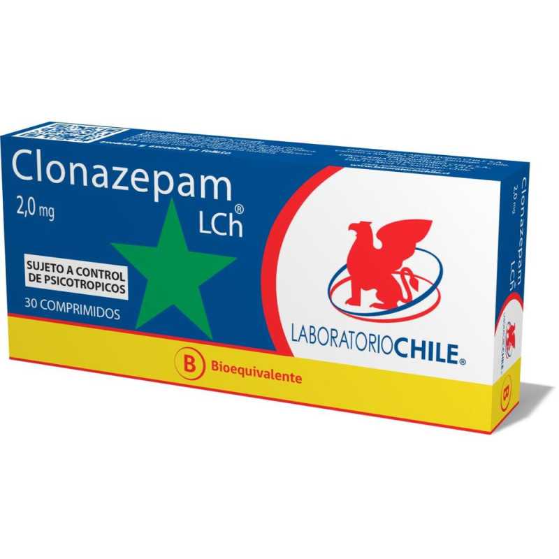 Clonazepam 2mg X30com. Chile (Cenabast)