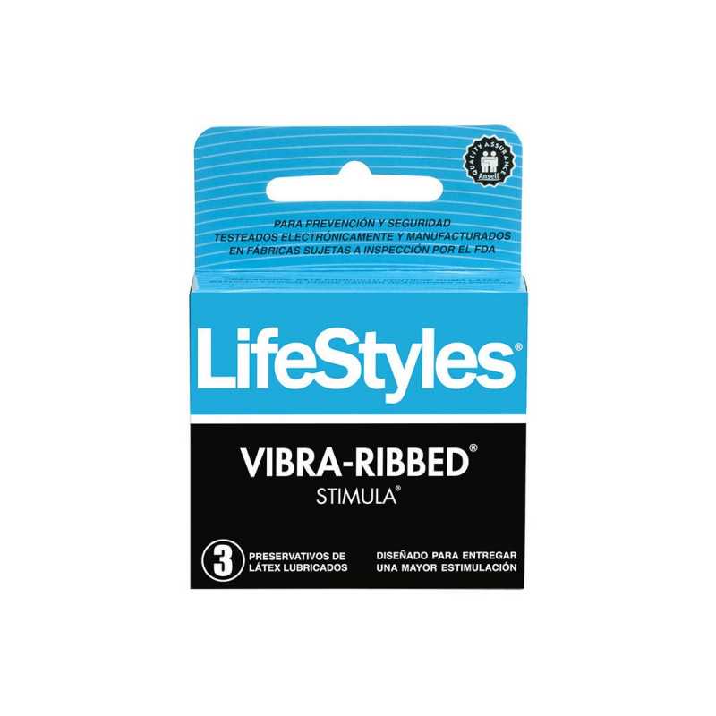 Lifestyles Vibra ribbed x3