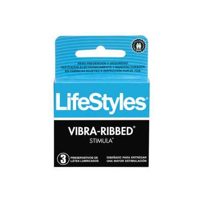 Lifestyles Vibra ribbed x3