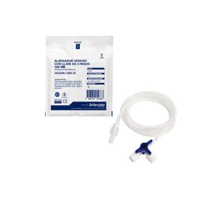 Alargador Venoso 100cm con llave de 3 pasos (Cranberry)