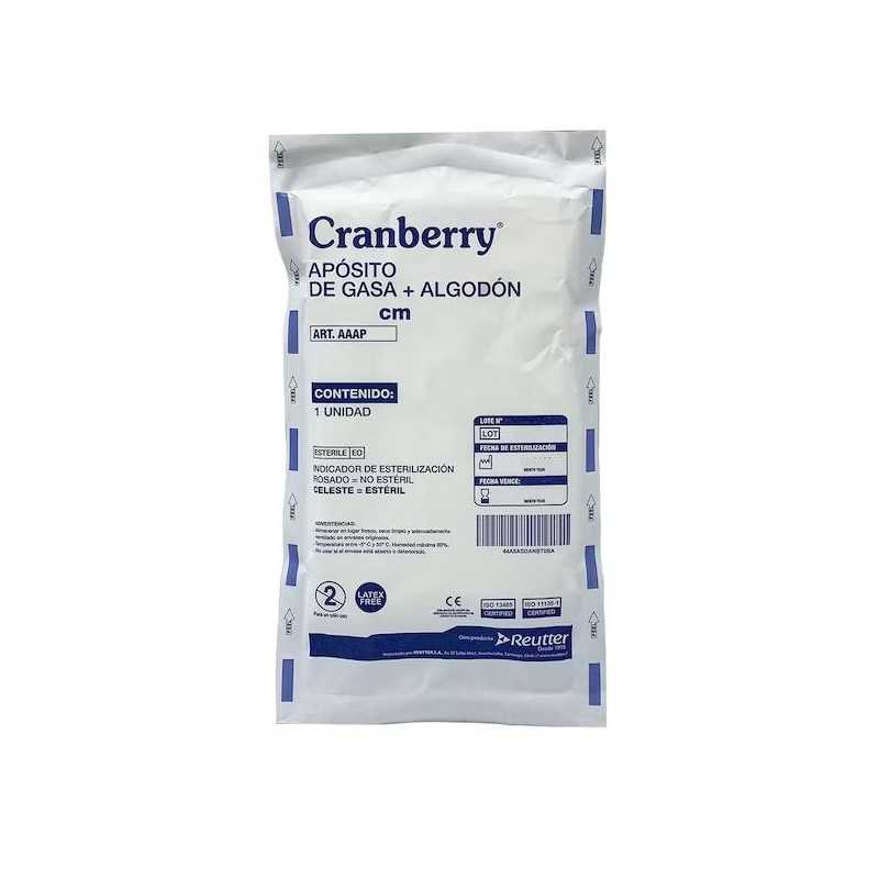 APOSITO GASA ALGODON ESTERIL 40x40 CRANBERRY