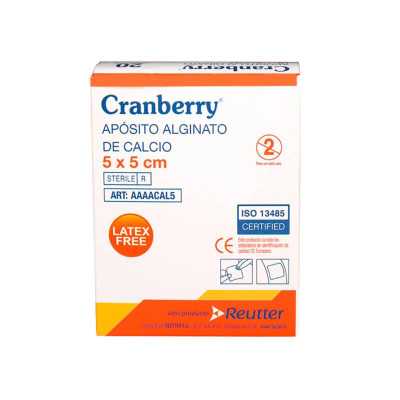 Apósito de Alginato de Calcio 10 x 10 cm (Cranberry)