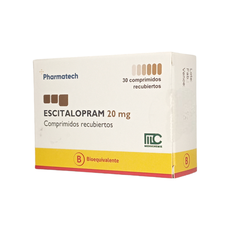 Escitalopram 20mg X 30 Comprimidos (Pharmatech)