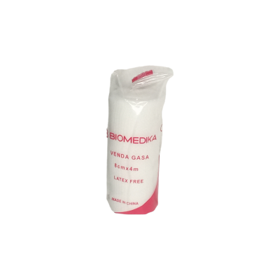 Venda de Gasa Elasticada 8 cm x 4 metros x 12 unidades (Biomedika)
