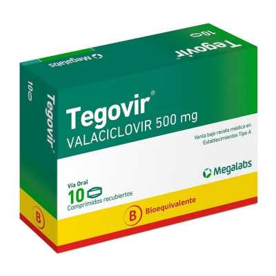 TEGOVIR 500MG X10COM