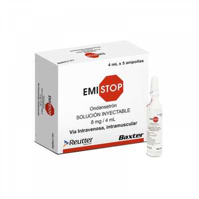 EMISTOP 8MG/4ML SOLUCION INY X4AMP 