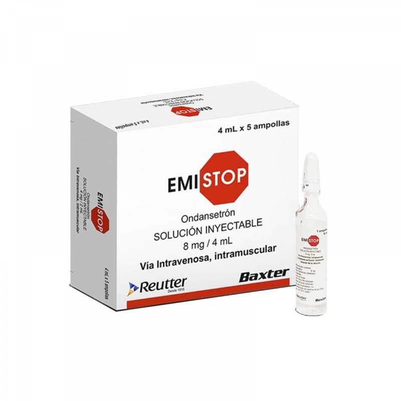 EMISTOP 8MG/4ML SOLUCION INY X4AMP 