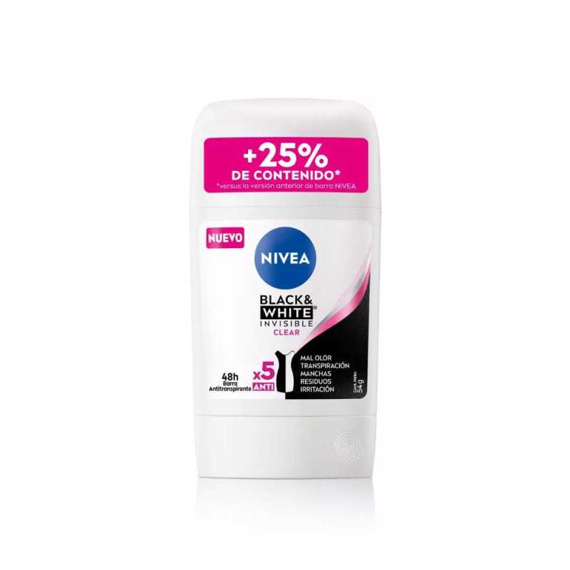 NIVEA DEO BARRA B&W INVISIBLE CLEAR 54G