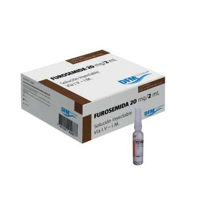 FUROSEMIDA SOL INY 20MG/2ML AMPOLLA DIFEM 