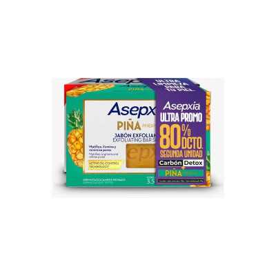 ASEPXIA JABON BARRA PACK PIÑA CARBON DETOX