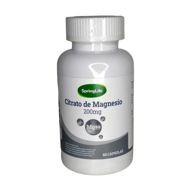 CITRATO DE MAGNESIO 200MG X60CAP SPRING LIFE 