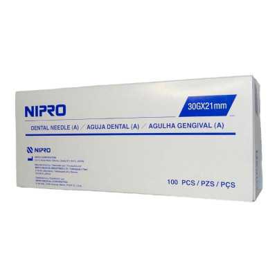 AGUJA DENTAL CORTA 30GX21MM NIPRO X100