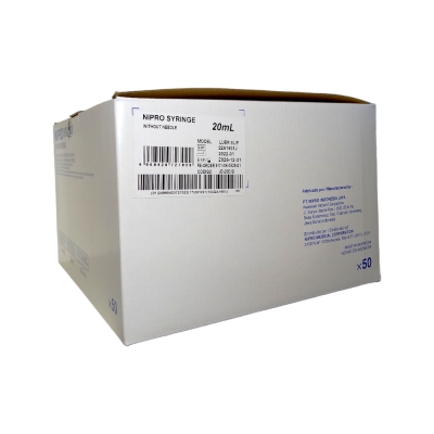 Jeringa 20ml Punta Excéntrica Luer Slip Sin Aguja x 1 unidad (Nipro)