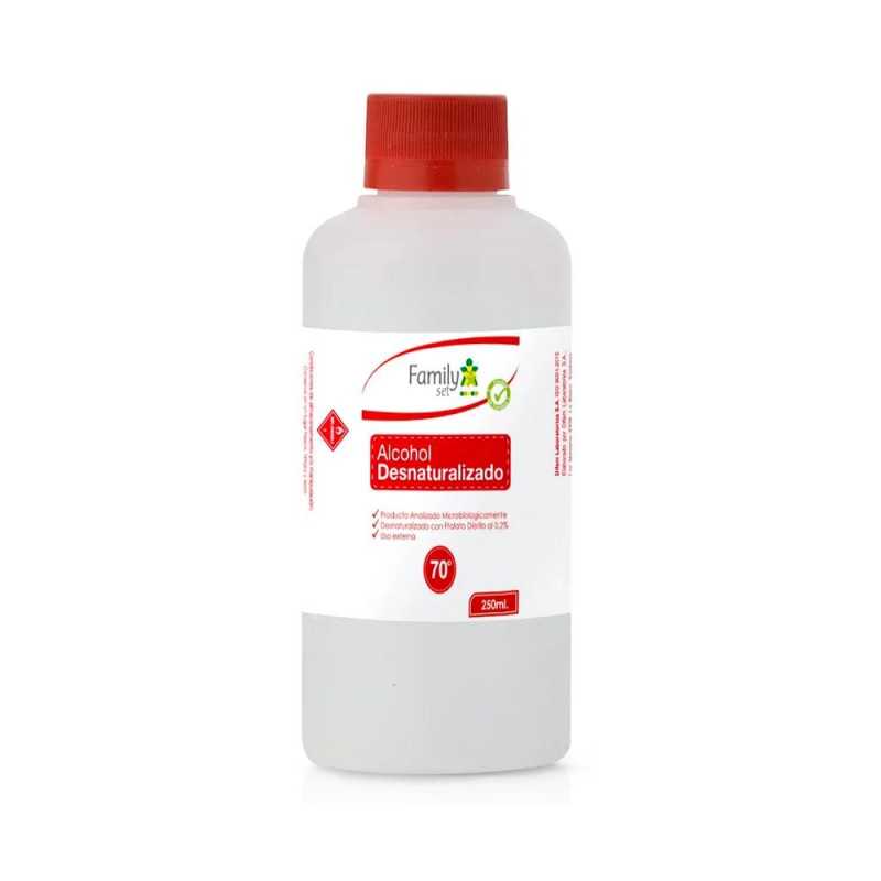 ALCOHOL DESNATURALIZADO 70 250ml FAMILY SET 
