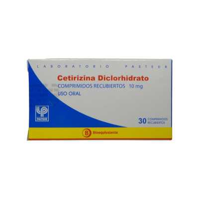CETIRIZINA 10mg x30com PASTEUR 