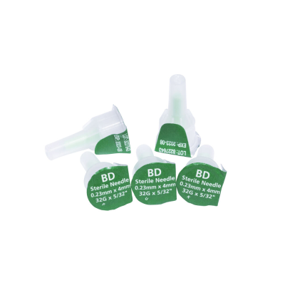 Aguja para lápiz de Insulina 32G x 4 mm Bolsa x 5 unidades. (BD Ultra-Fine)