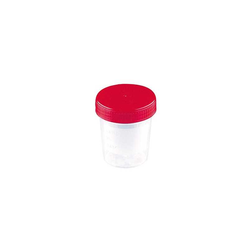 FRASCO ORINA ESTERIL 120ML TAPA ROJA EDLAB 
