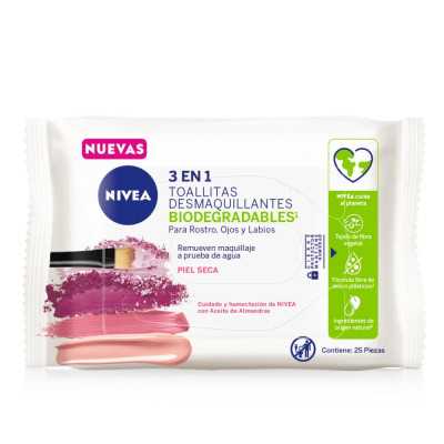 NIVEA TOALL DESMAQ 3 EN 1 PIEL SECA x25