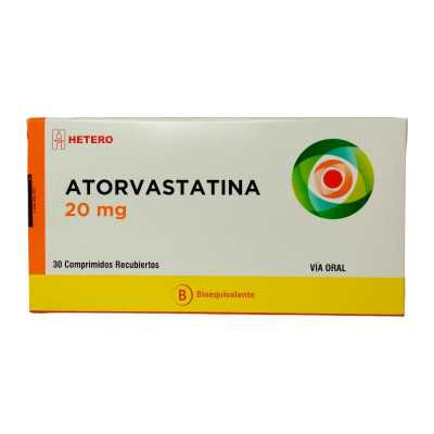 ATORVASTATINA 20mg X30COM Seven Pharma 