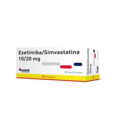 EZETIMIBA SIMVASTATINA 10/20mg x28com ASCEND CENA
