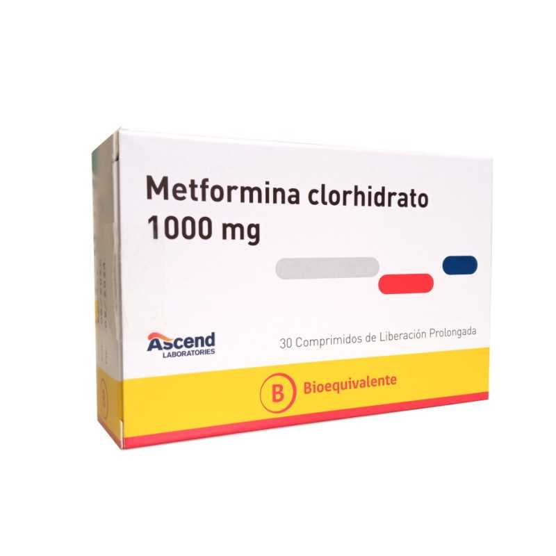METFORMINA XR 1000mg X30COM ASCEND CENABAST 