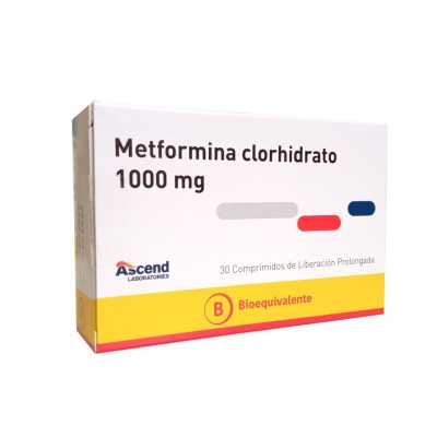 METFORMINA XR 1000mg X30COM ASCEND CENABAST 