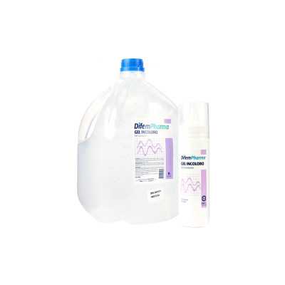 Gel Conductor incoloro bidón 5 litros + dispensador con gel 250 ml (Difem)