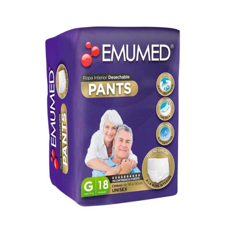 EMUMED PANTS PAÑAL ADULTO PREMIUM TALLA G X18