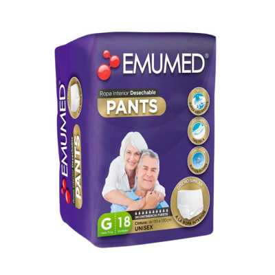 EMUMED PANTS PAÑAL ADULTO PREMIUM TALLA G X18