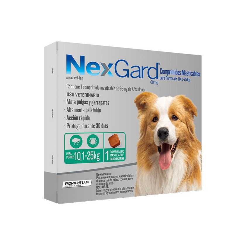 NEXGARD PERROS 68MG 10kg - 25kg X3COM