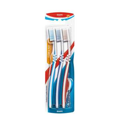 AQUAFRESH CEPILLO CLEAN FLEX SUAVE X3