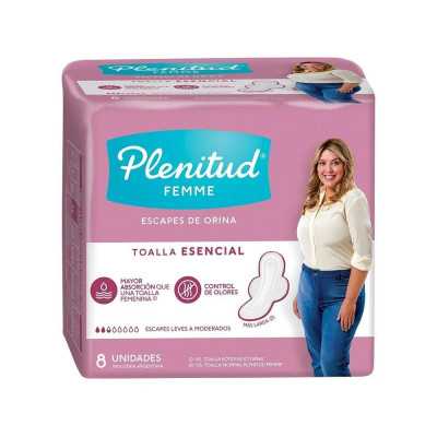 PLENITUD FEMME TOALLA INCONTINENCIA LARG C/ALAS X8