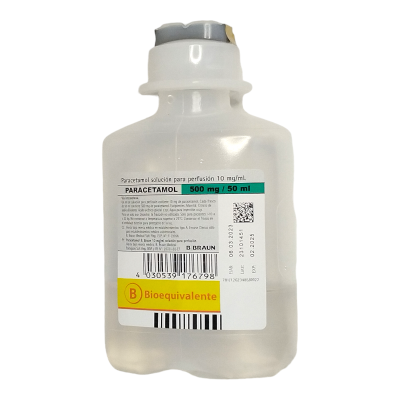 Paracetamol Solución para Perfusión 500mg/50ml x 1 Ampolla (B Braun)