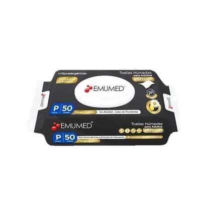 TOALLAS HUMEDAS PARA ADULTO PREMIUM X50 EMUMED 