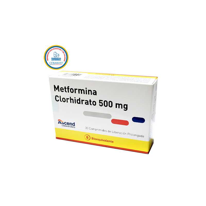Metformina XR 500mg x30com ascend (Cenabast)