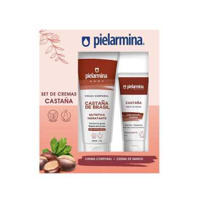 PIELARMINA SET CASTAÑA CREMA CUERPO Y MANOS