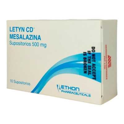 LETYN CD SUPOSITORIOS 500MG X 10 UNIDADES