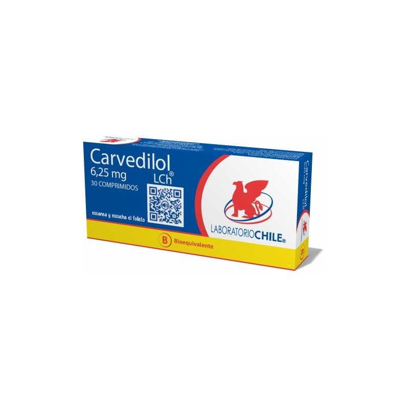 CARVEDILOL B 6 25mg X30COM CHILE CENABAST 