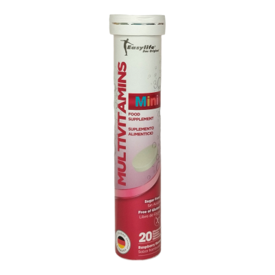 Multivitamins Mini frambuesa efervescente x20tab (Easylife)